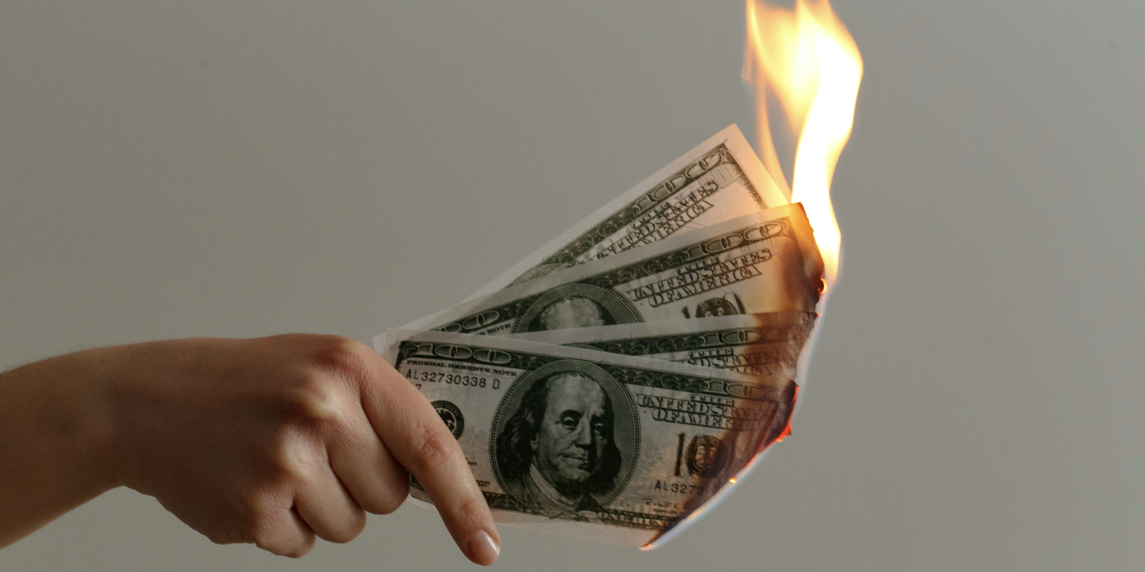 Image of burning money